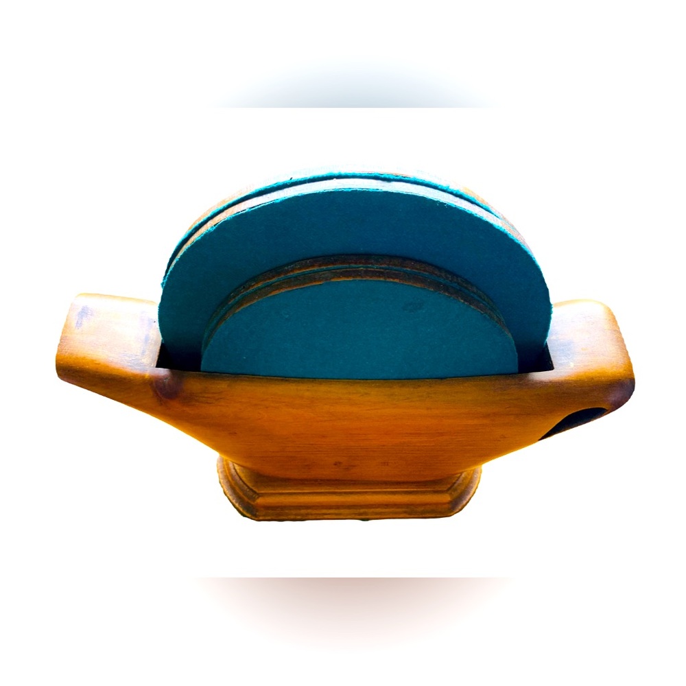 VTG Wooden Kitchen Trivet Set